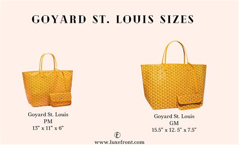 goyard st louis tote pinterest|goyard st louis size comparison.